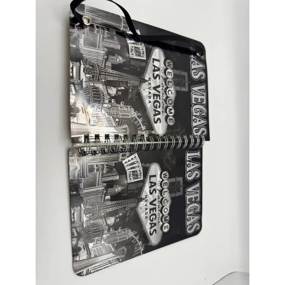 Las Vegas Souvenir Notebook & Round Welcome Sign‎ Zipper Case Set